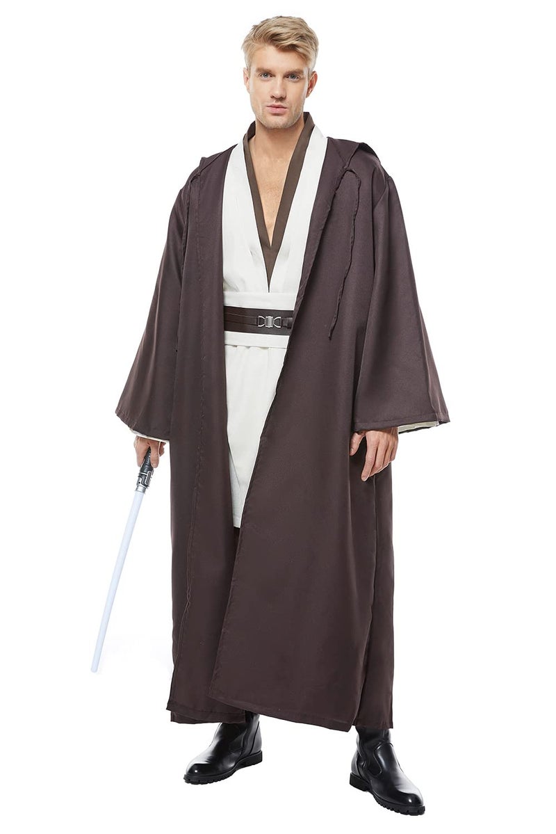 Cosplaysky Men's Tunic Cosplay Costume Adults Outfits Halloween Robe Hooded Uniform Full Set - Image 2